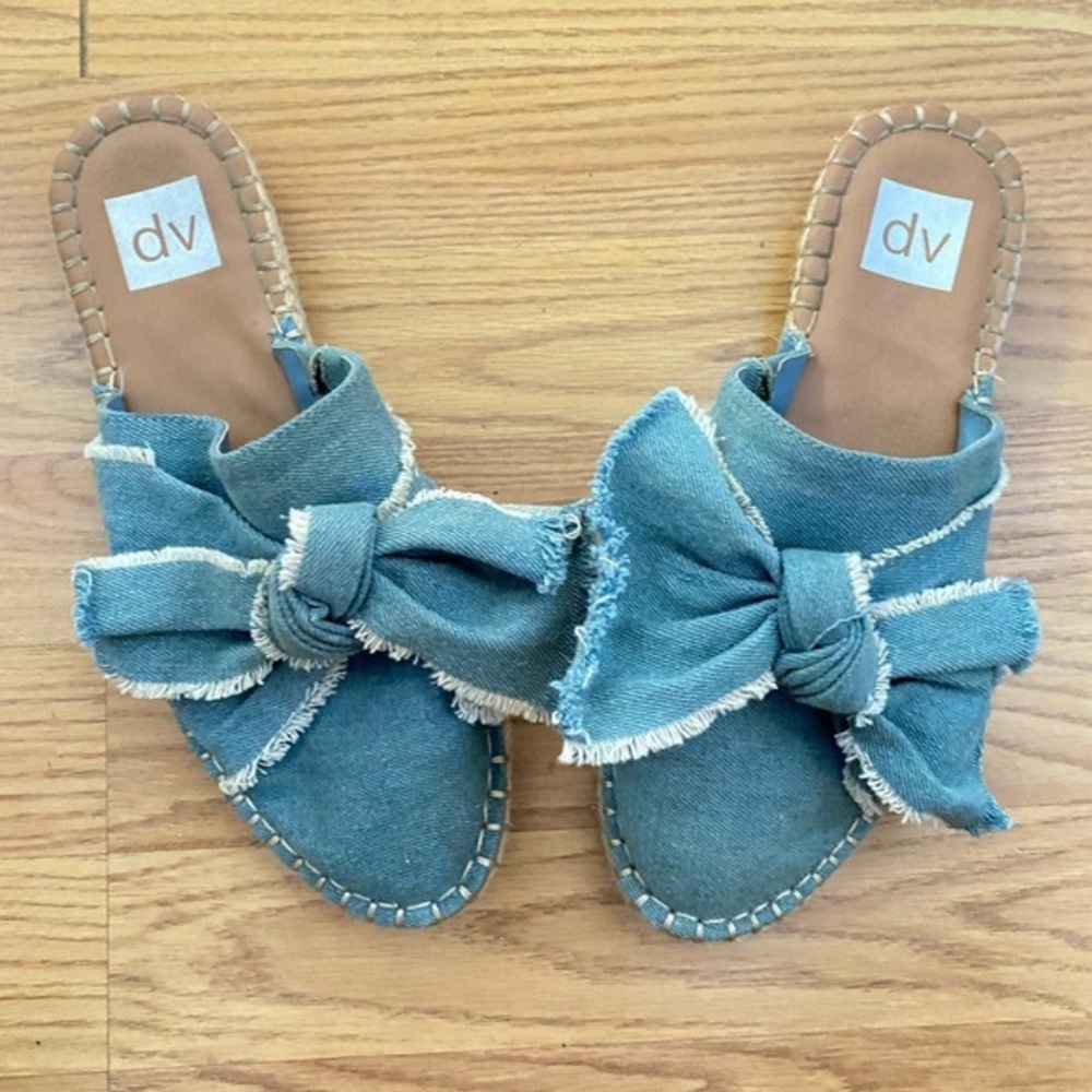 Dolce Vita Chambray Espadrille Slip on Flats | 10